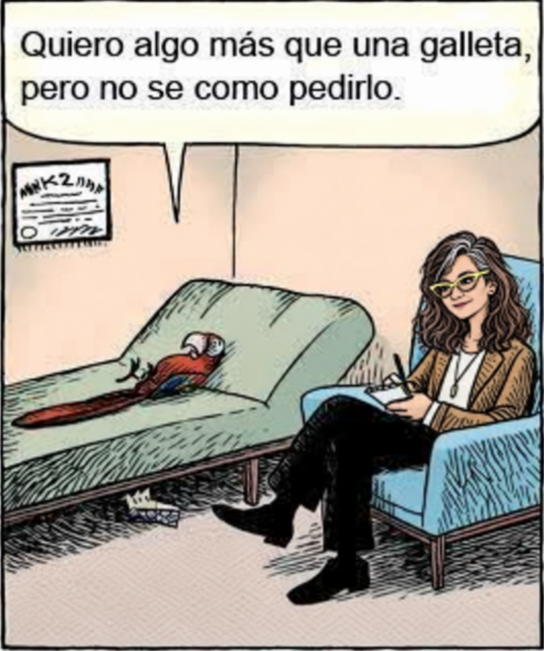 Viñeta de una sesión terapéutica sobre expresar una necesidad